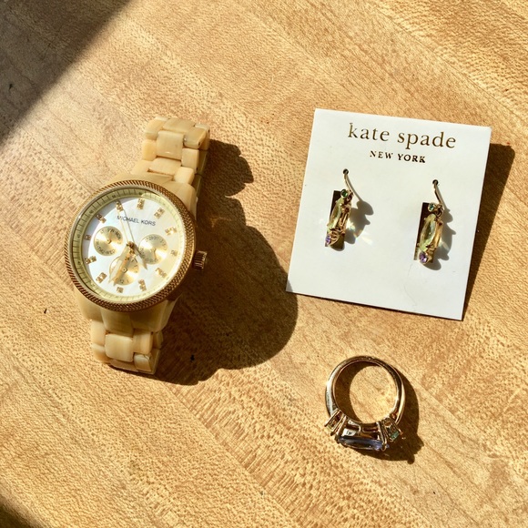 Michael Kors Accessories - Michael Kors ceramic watch & jewelry bundle